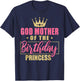 IZI POD Godmother Of The Birthday Princess Girls Party - Black, Small T-Shirt - T-Shirt | Navy