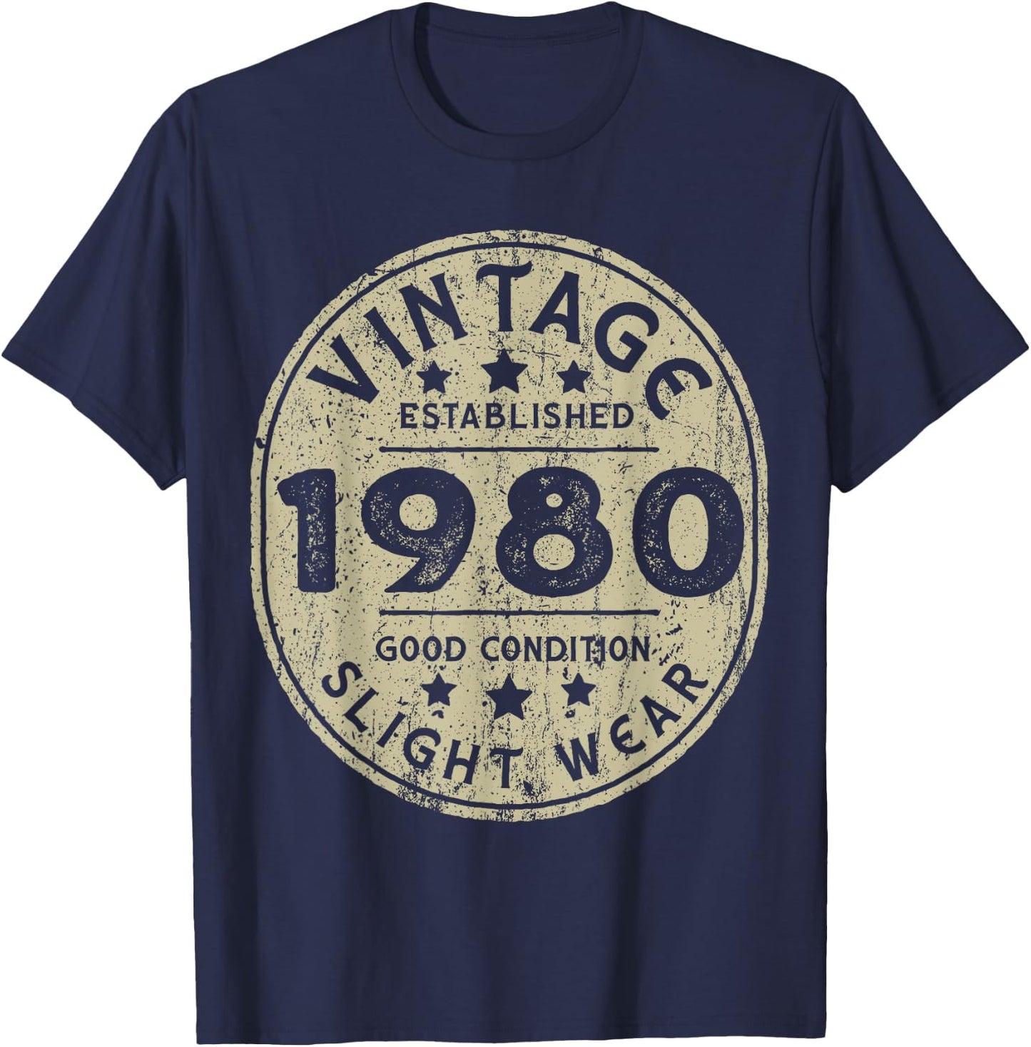 Vintage established 1980 43rd Birthday Party Retro Men T-Shirt - T-Shirt | Navy