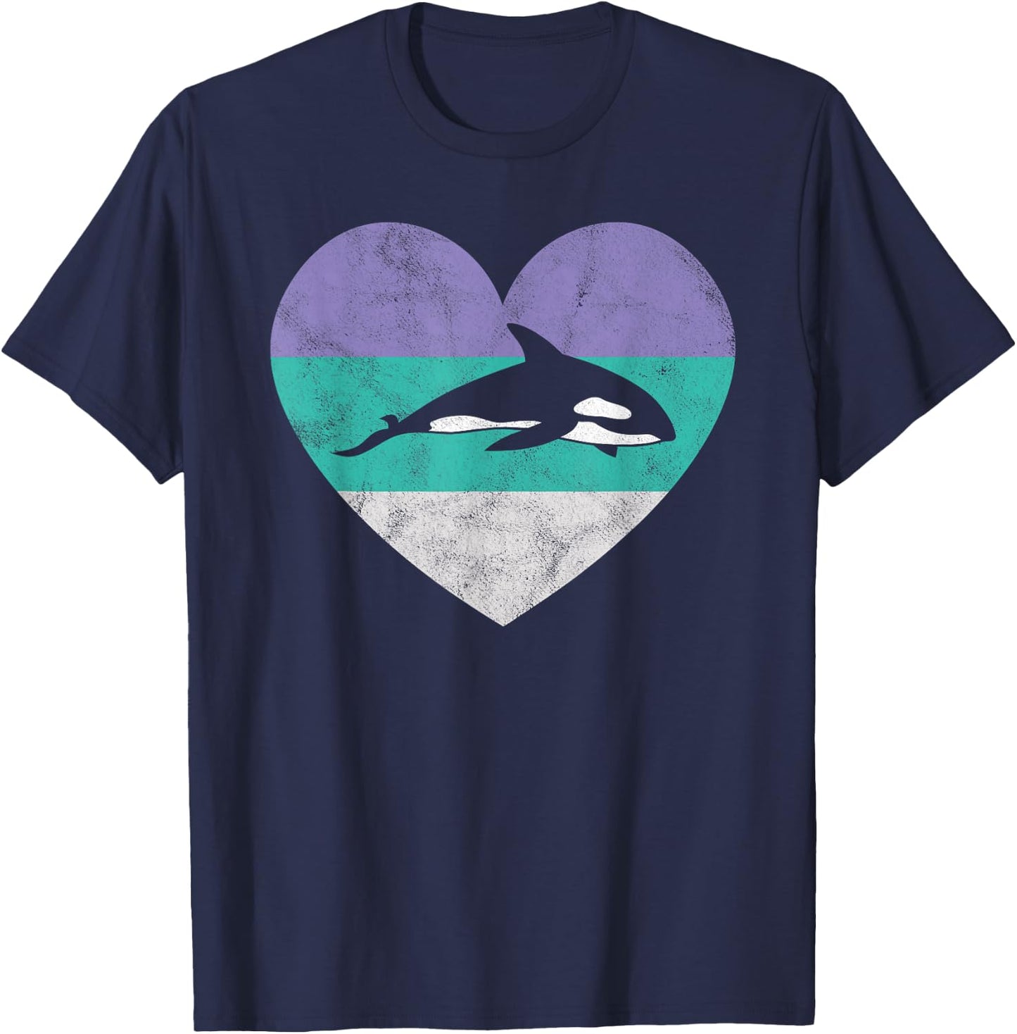Killer Whale Orca Gift & Girls Retro Cute T-Shirt - T-Shirt | Navy