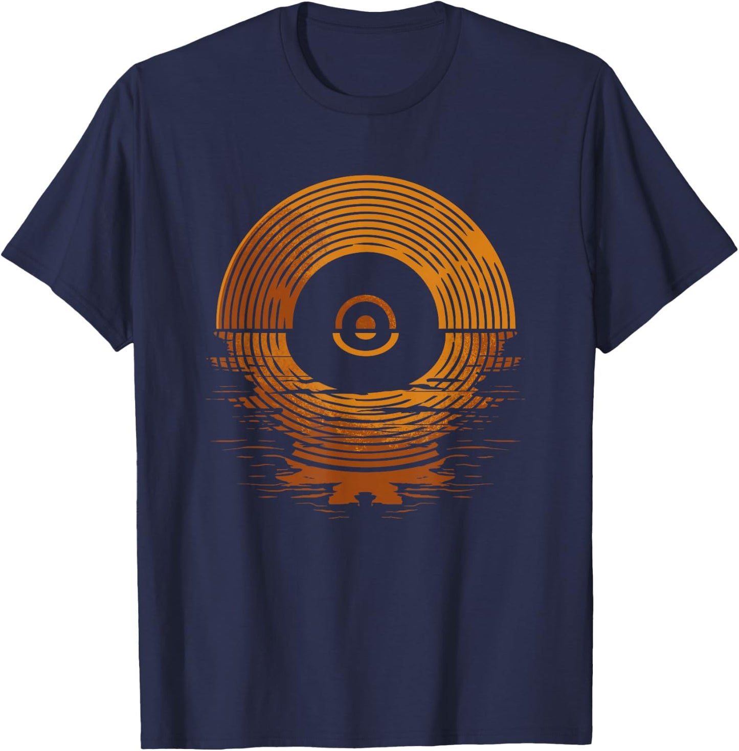 Vinyl LP Records - Sunset Vinyl T-Shirt - T-Shirt | Navy