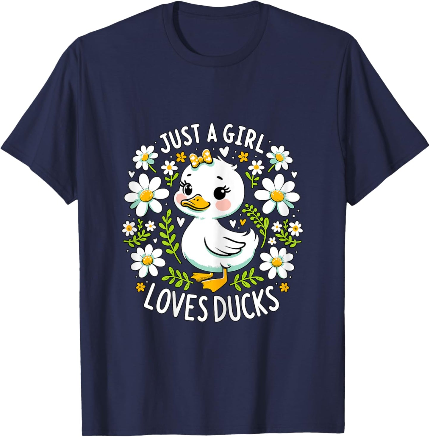 Just a Girl who loves Ducks T-Shirt - T-Shirt | Navy