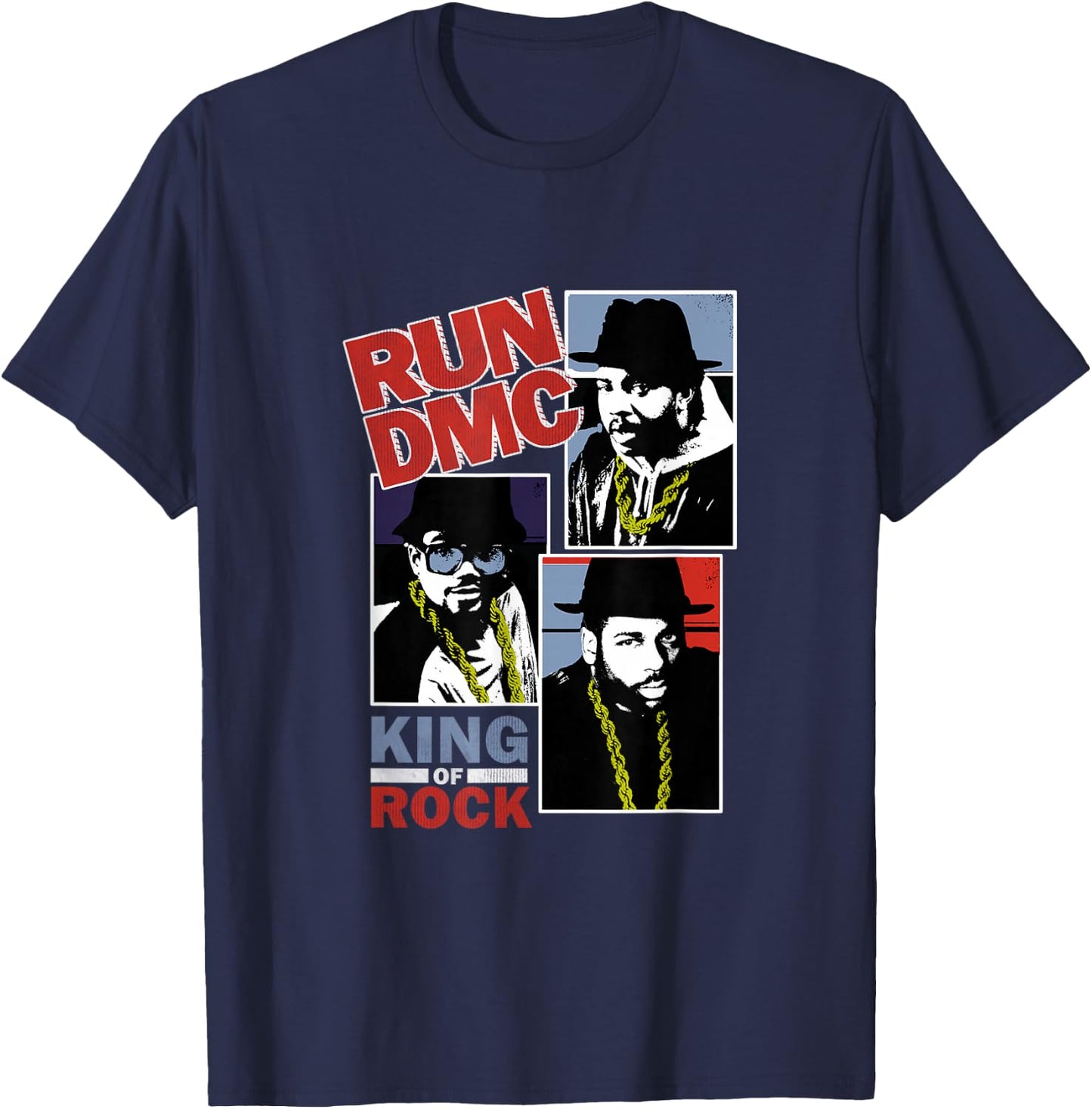 RUN DMC Clip Portraits T-Shirt - T-Shirt | Navy