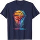 Colorful Basketball Player Basket Basket , Black, S T-Shirt - T-Shirt | Navy