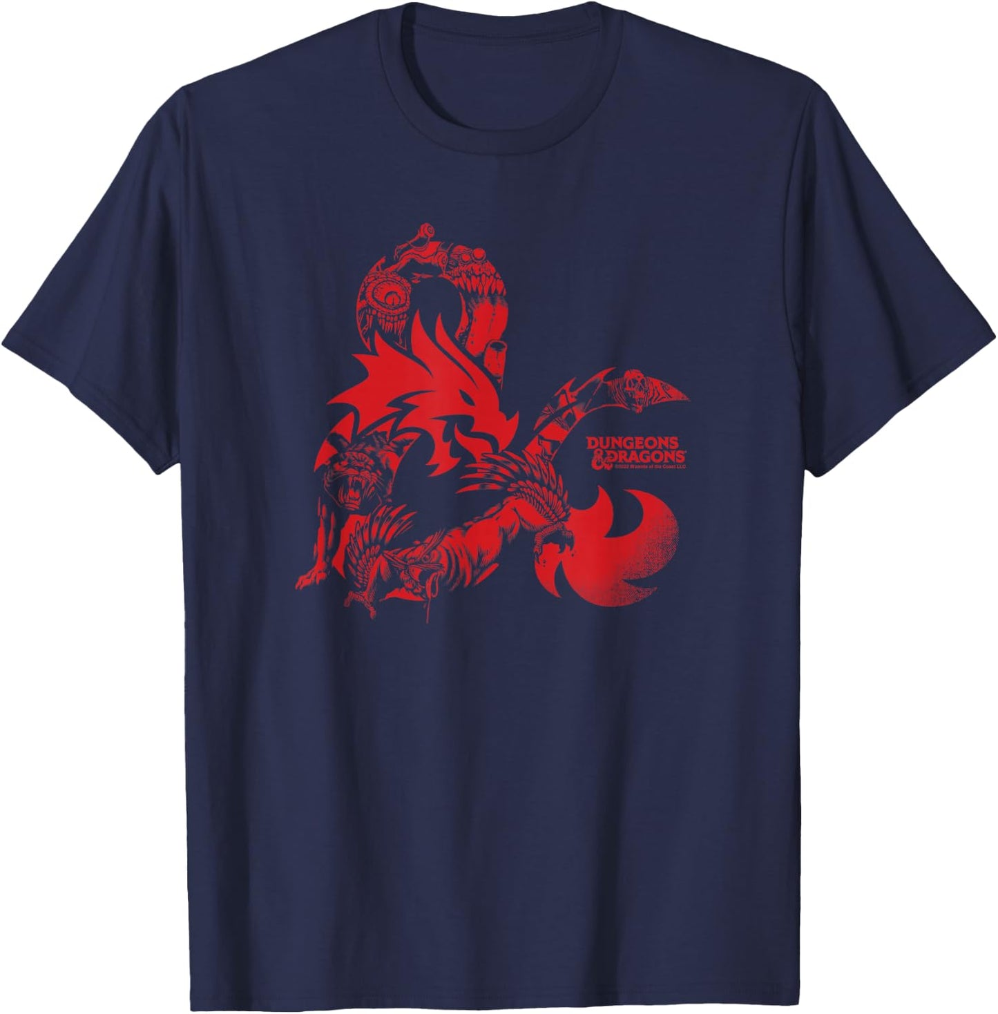 Dungeons & Dragons Monsters Ampersand Logo Fill T-Shirt - T-Shirt | Navy