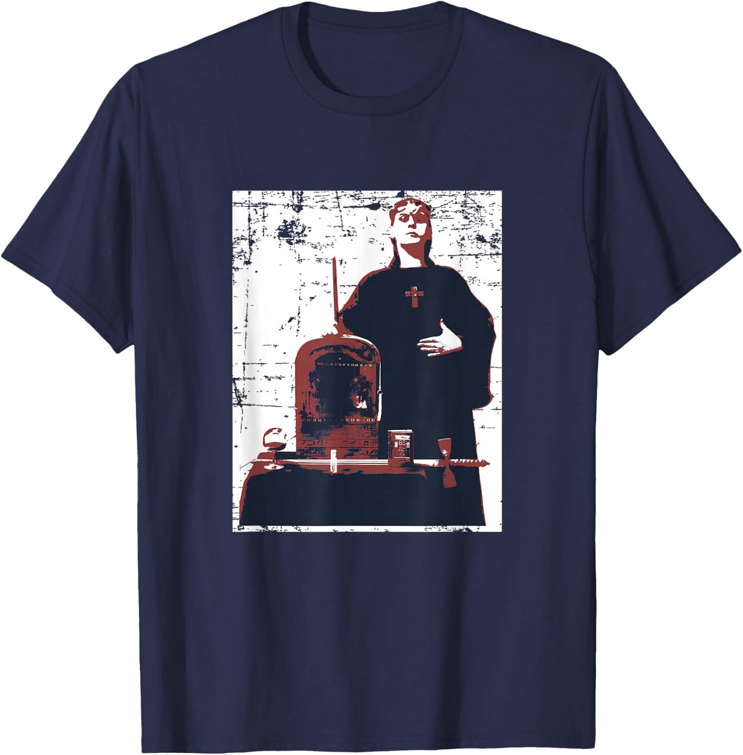 Crowley The Magus Thelema Magician Ceremonial Magick T-Shirt - T-Shirt | Navy