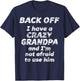 Back Off I Have a Crazy Grandpa & I'm not Afraid to use HIM T-Shirt - T-Shirt | Navy