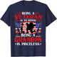 Being a Veteran is an Honor Being a Grandpa is Priceless T-Shirt - T-Shirt | Navy