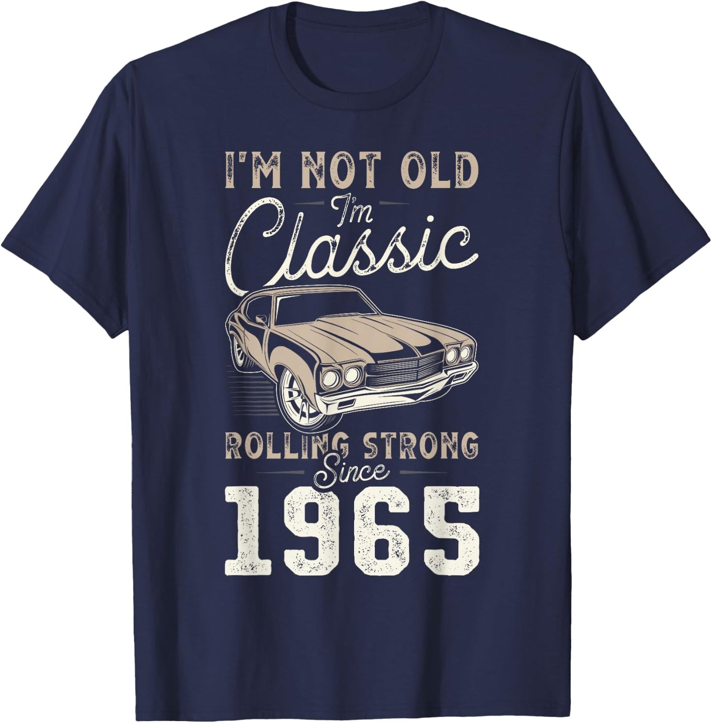 Oldtimer Jahrgang 1965 61. Geburtstag T-Shirt - T-Shirt | Navy