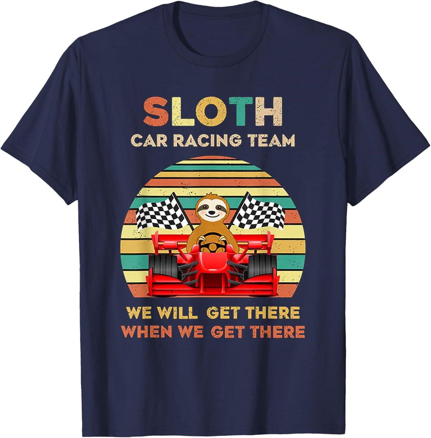 Sloth Racing Team T-Shirt - T-Shirt | Navy