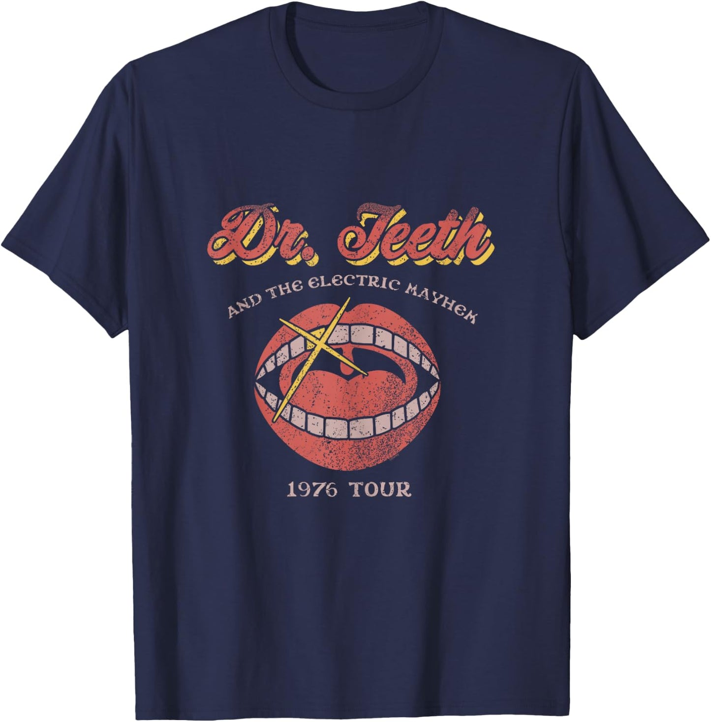 Disney The Muppets Dr. Teeth & The Electric Mayhem 1976 Tour T-Shirt - T-Shirt | Navy