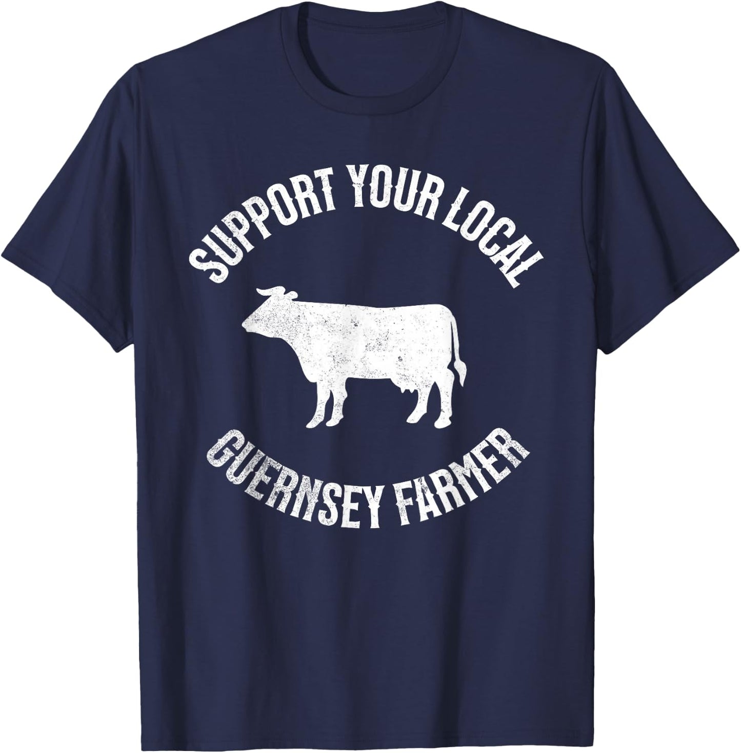 Guernsey Cow Cattle Farmer Diary T-Shirt - T-Shirt | Navy