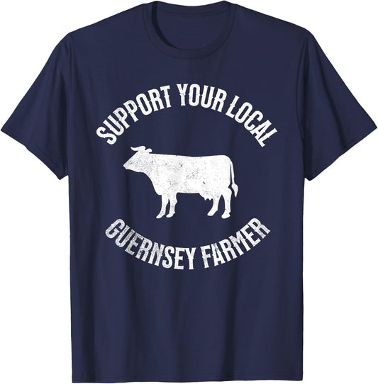 Guernsey Cow Cattle Farmer Diary T-Shirt - T-Shirt | Navy