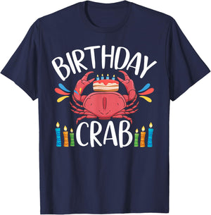 Crab Party Birthday Crab Birthday T-Shirt - T-Shirt | Navy