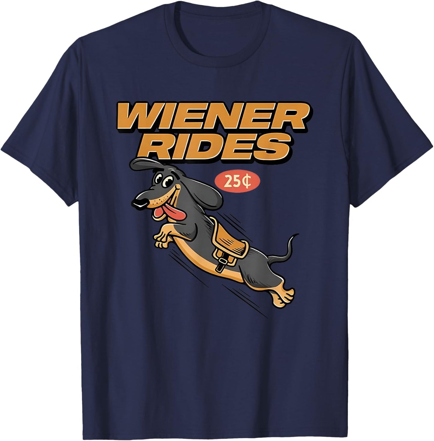 Dachshund Wiener Rides 2024 T-Shirt - T-Shirt | Navy