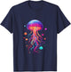 Jellyfish Ocean Animal Scuba Diving Rainbow Jelly Fish T-Shirt - T-Shirt | Navy