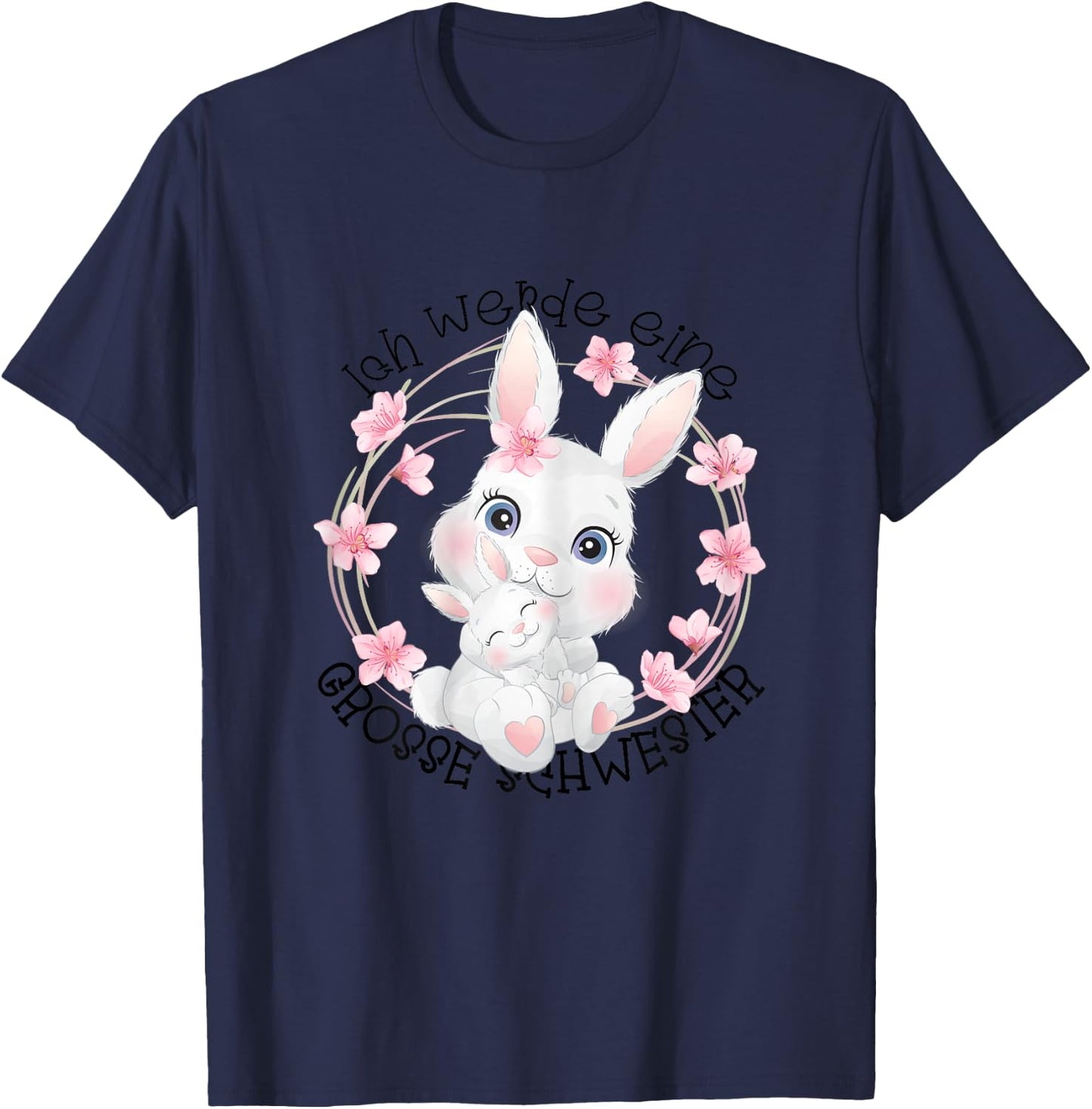 Ich Werde Große Schwester 2026 T-Shirt - T-Shirt | Navy