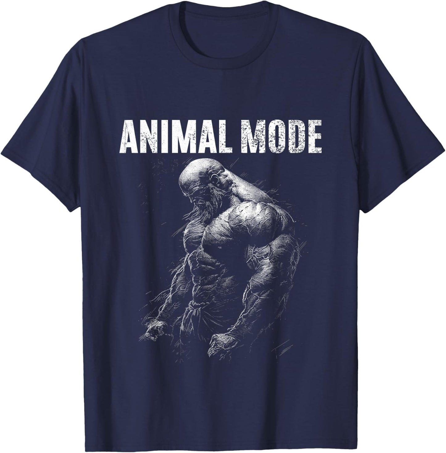 Bodybuilder Spruch Training Animal Mode T-Shirt - T-Shirt | Navy