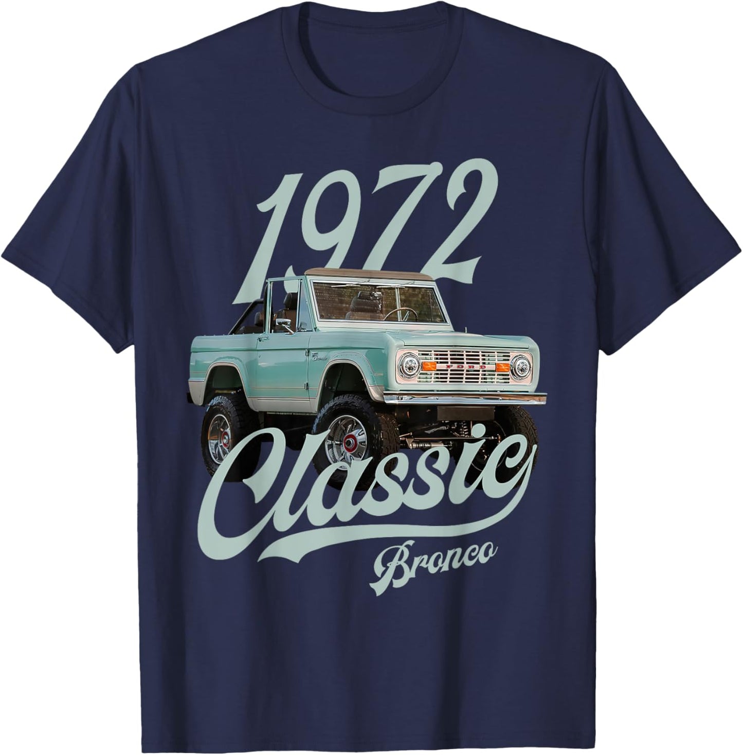 Classic bronco 1972 Blue White T-Shirt - T-Shirt | Navy