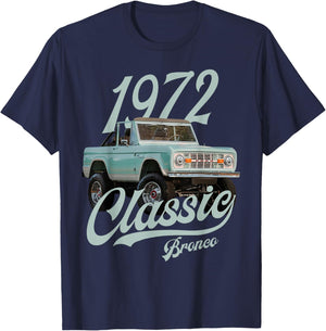 Classic bronco 1972 Blue White T-Shirt - T-Shirt | Navy