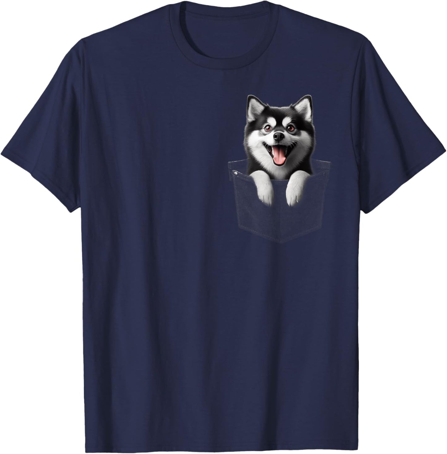 Pocket Alaskan Klee Kai Cute Dog Lover Owner Gift T-Shirt - T-Shirt | Navy