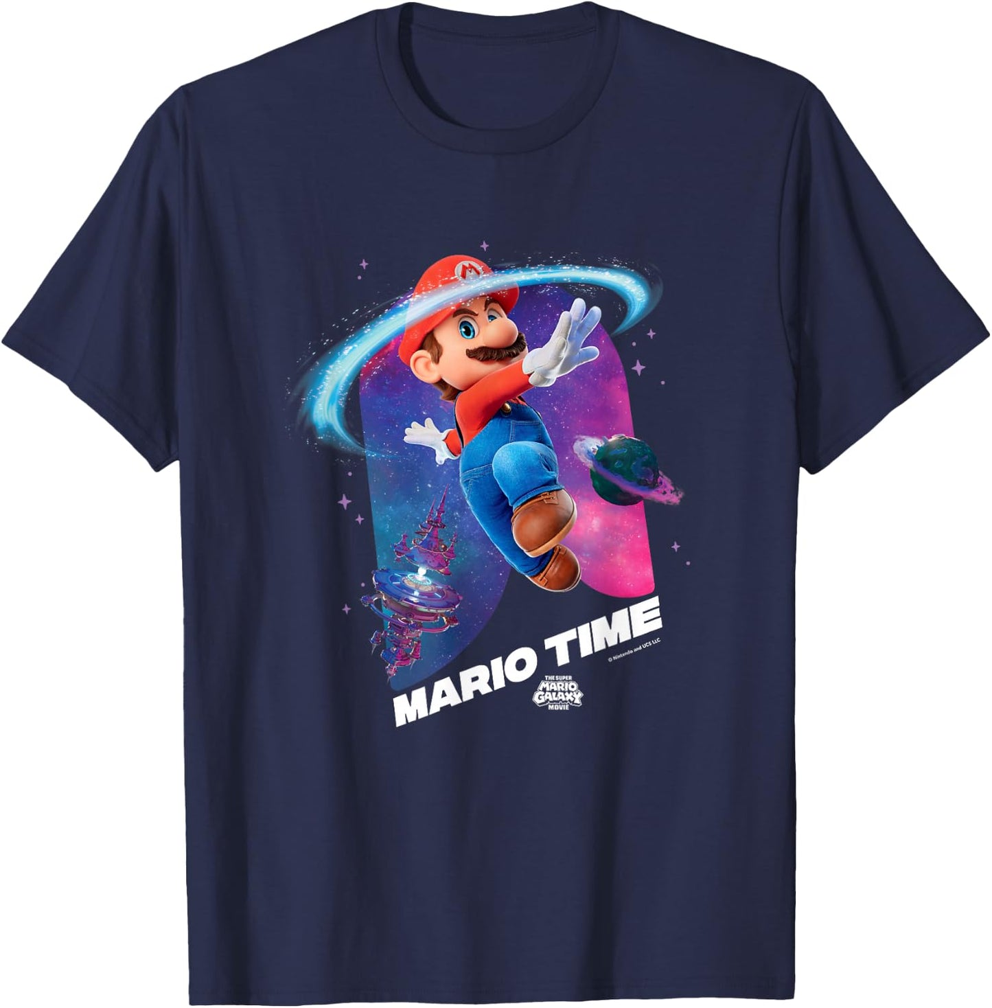 The Super Mario Galaxy Movie Mario Time T-Shirt - T-Shirt | Navy