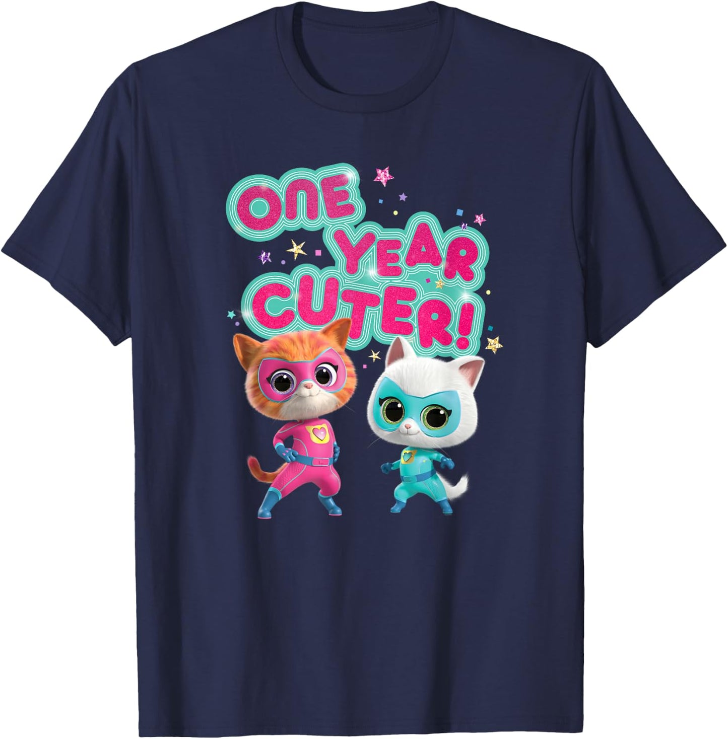 Disney Junior SuperKitties Birthday Kitties One Year Cuter T-Shirt - T-Shirt | Navy