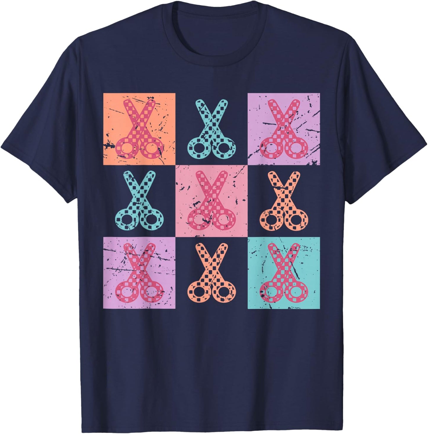 Hairstylist Cosmetology Assistant Scissors Beauty Salon T-Shirt - T-Shirt | Navy