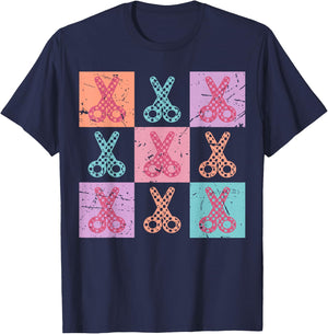 Hairstylist Cosmetology Assistant Scissors Beauty Salon T-Shirt - T-Shirt | Navy