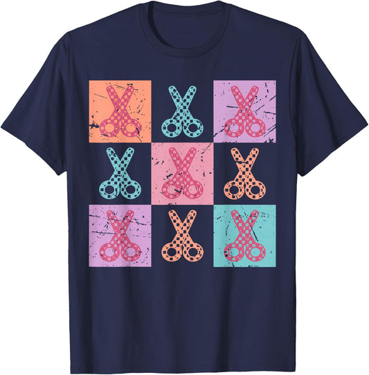 Hairstylist Cosmetology Assistant Scissors Beauty Salon T-Shirt - T-Shirt | Navy
