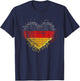 Deutschland Deutsche Flagge Herz T-Shirt - T-Shirt | Navy