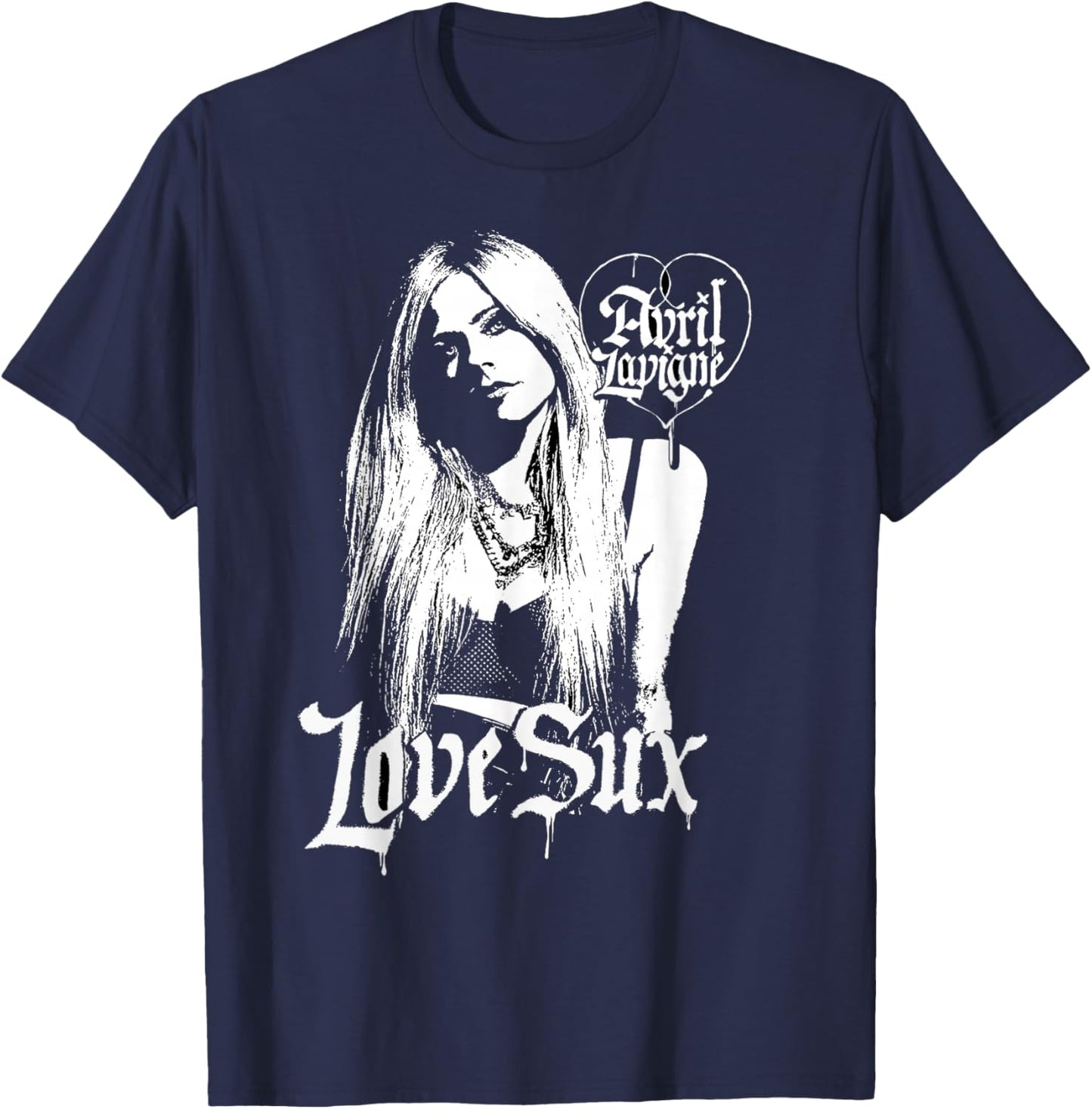 Official Avril Lavigne Love Sux , black T-Shirt - T-Shirt | Navy