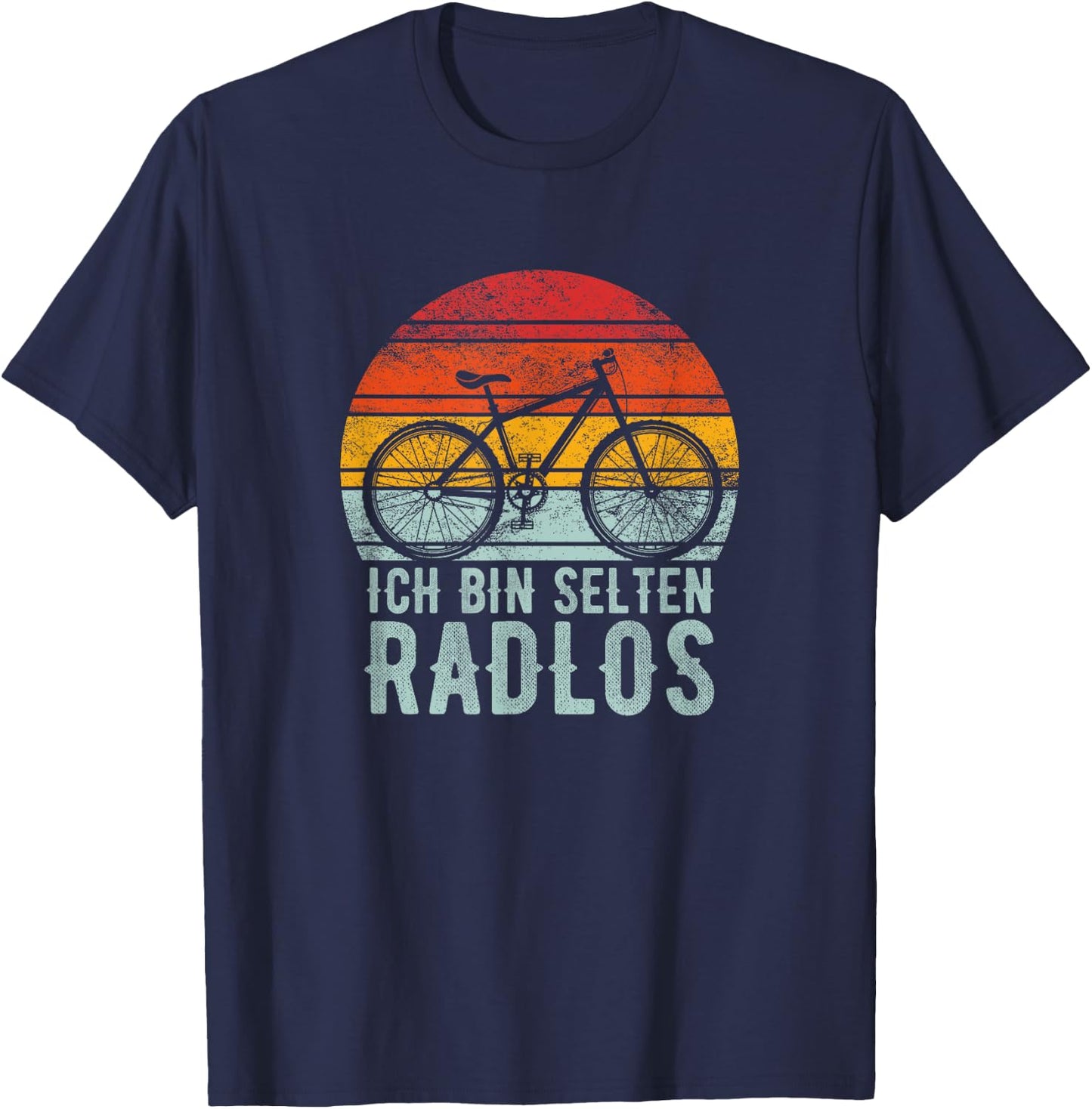 Rare Radlos Cyclist Mountain Bike Road Bike Bicycle , black T-Shirt - T-Shirt | Navy