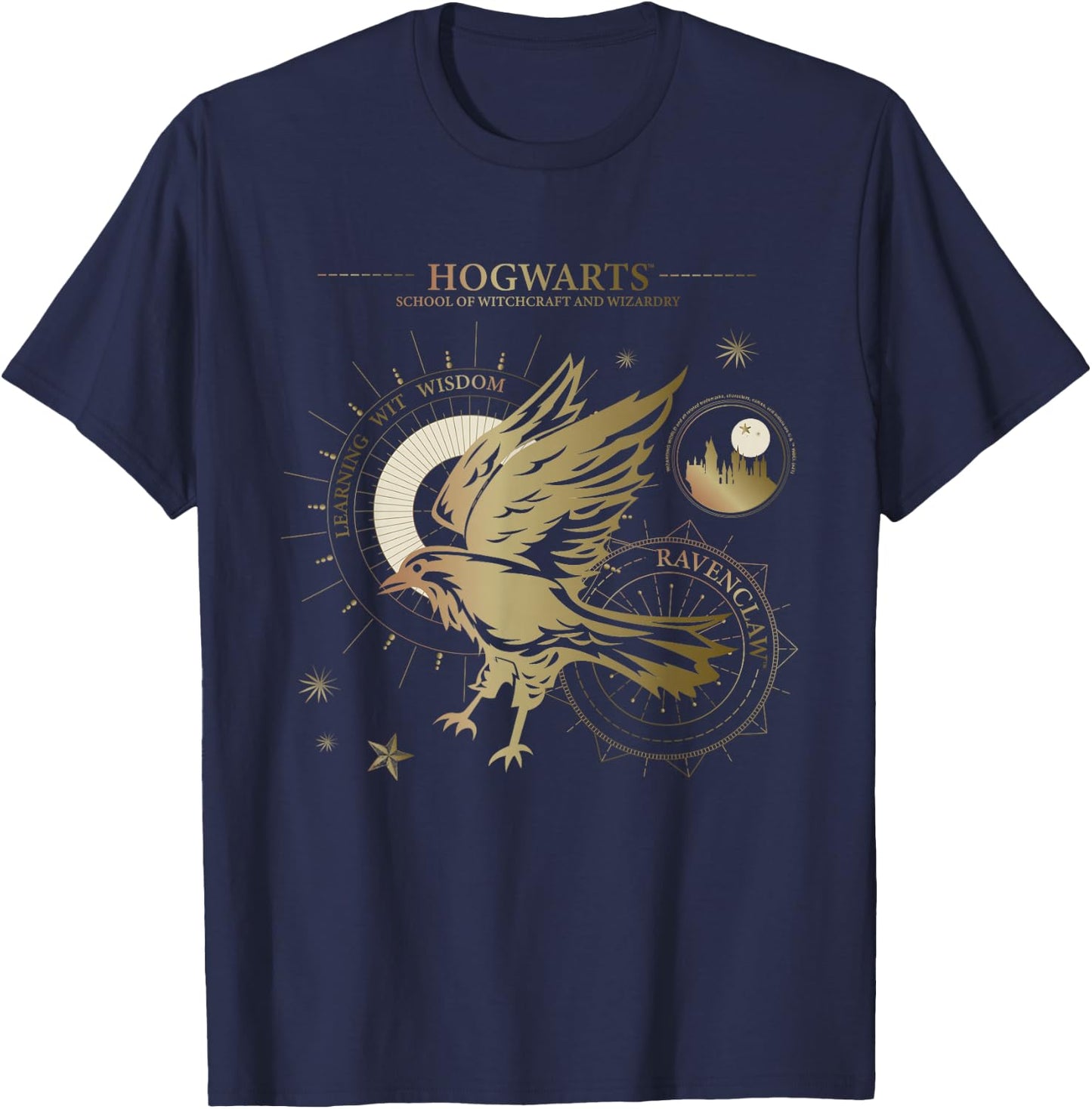 Harry Potter Learning, Wit, Wisdom, Ravenclaw T-Shirt - T-Shirt | Navy