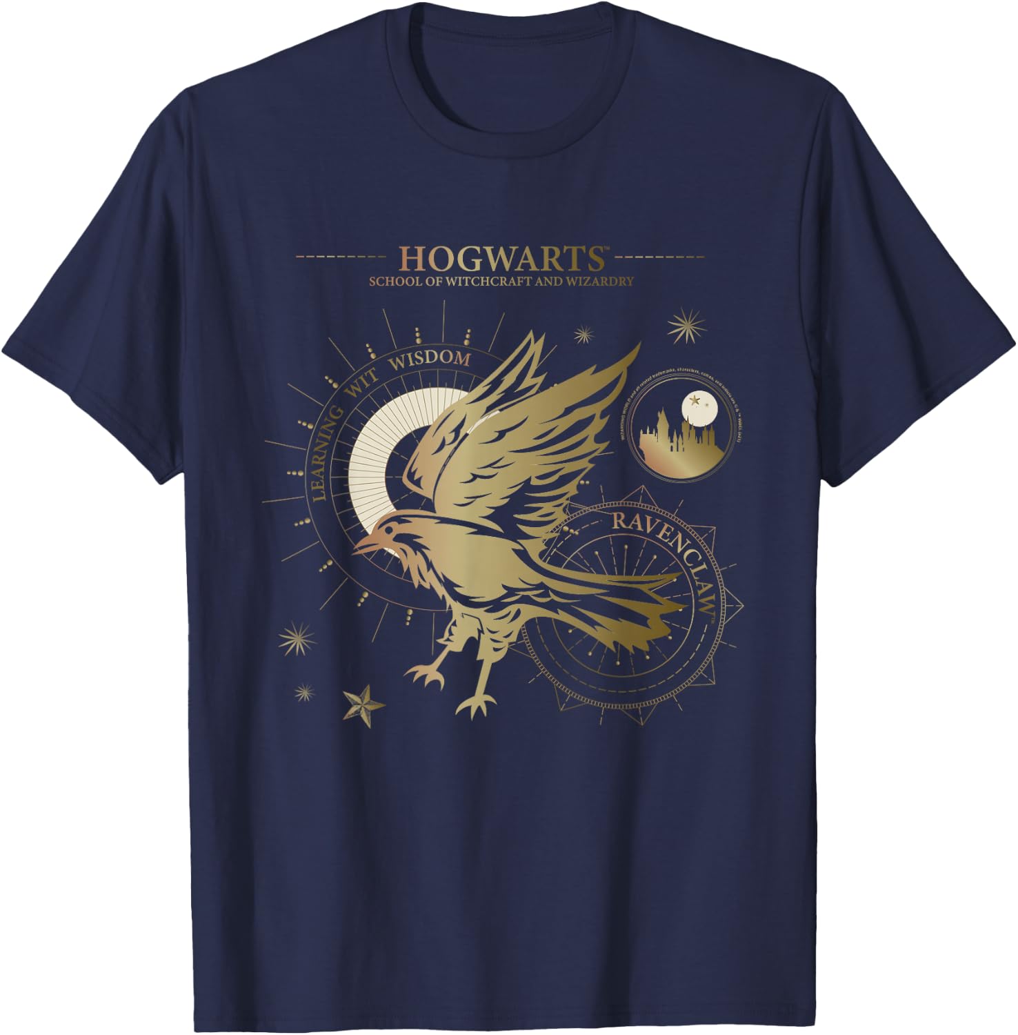 Harry Potter Learning, Wit, Wisdom, Ravenclaw T-Shirt - T-Shirt | Navy