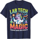 Funny Lab Technologist Unicorn Science Magic Clinical Tech T-Shirt - T-Shirt | Navy