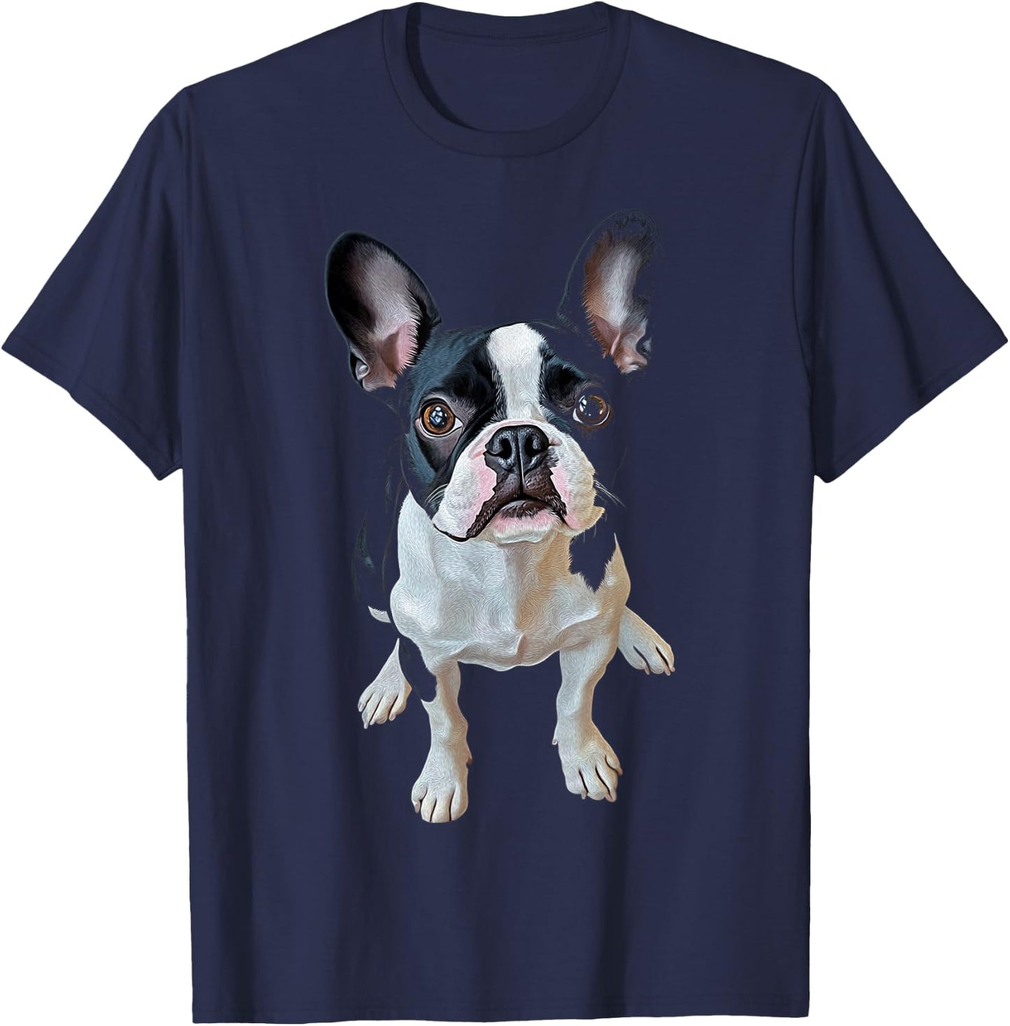 Boston Terrier Dog Motif Pet Art Boston Terrier Men Women Kids T-Shirt - T-Shirt | Navy
