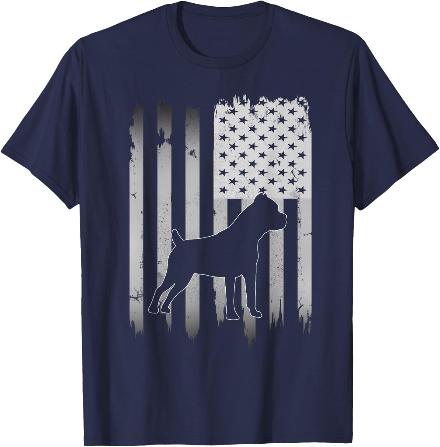 Cane Corso Dog USA American Flag 4th of July T-Shirt - T-Shirt | Navy
