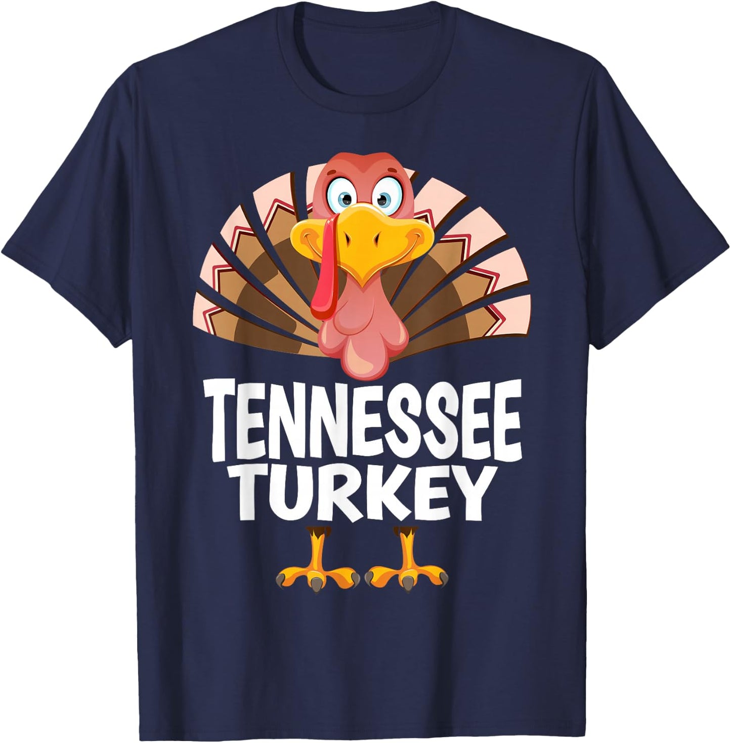 Thanksgiving Tennessee Turkey Matching Pajama T-Shirt - T-Shirt | Navy