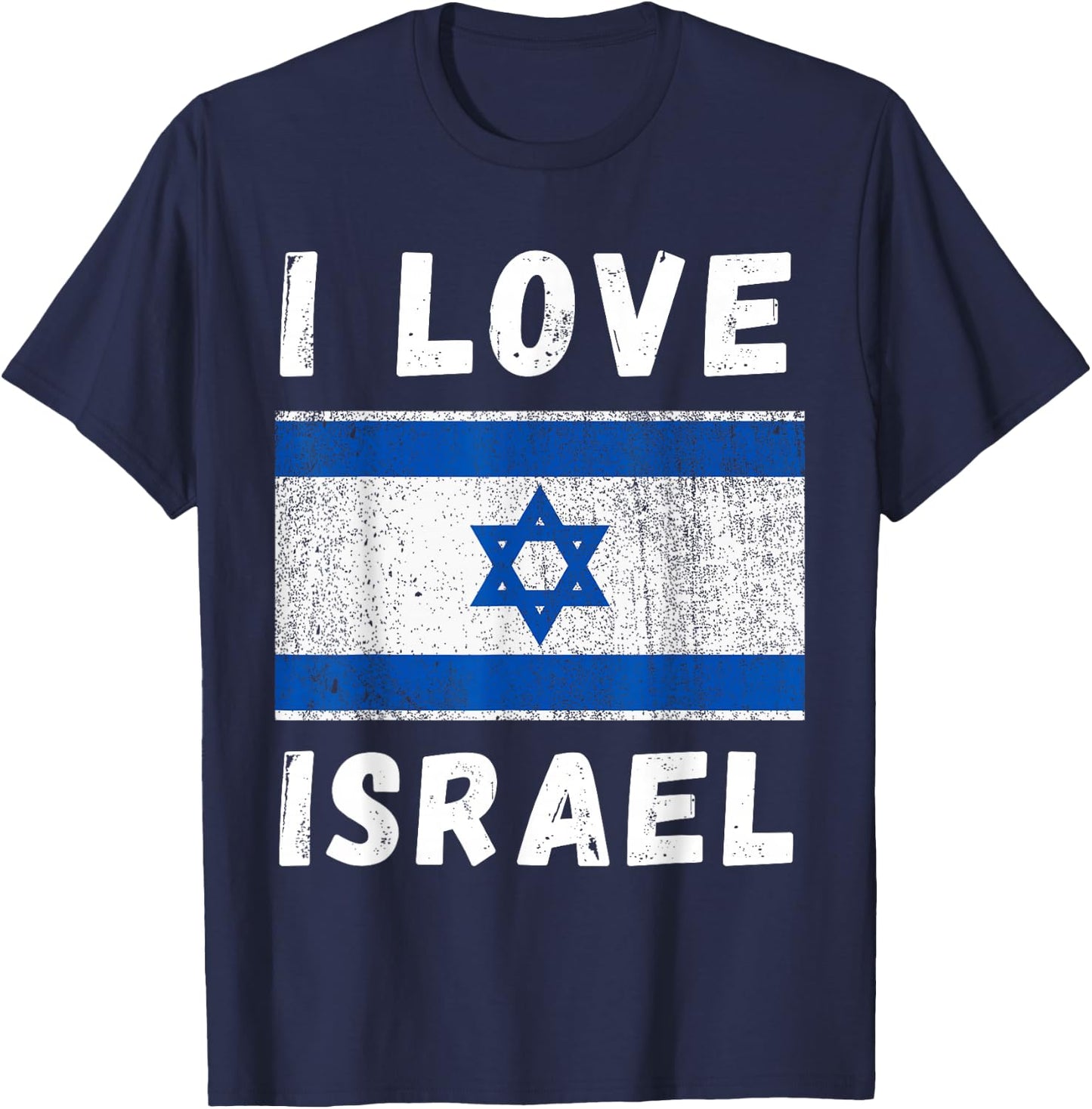 Ich liebe Israel Vintage Israeli Israel Familie Reise Souvenir T-Shirt - T-Shirt | Navy
