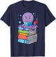 Octopus Lover Book Reader - Bookworm Librarian Sea Animal T-Shirt - T-Shirt | Navy