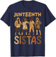 Juneteenth Melanin Queens Afro African American Black Women T-Shirt - T-Shirt | Navy