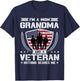 I'm A Mom Grandma and A Veteran Nothing Scares Me T-Shirt - T-Shirt | Navy