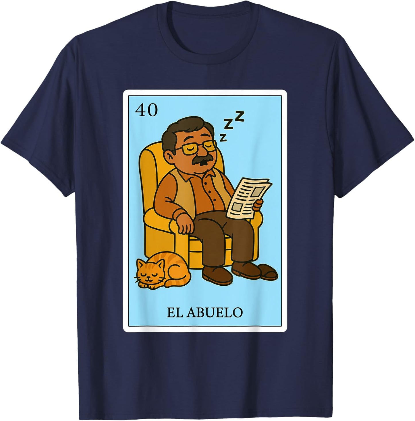 El Abuelo Dormilón | Spanish-Mexican Bingo Gifts for Abuela T-Shirt - T-Shirt | Navy