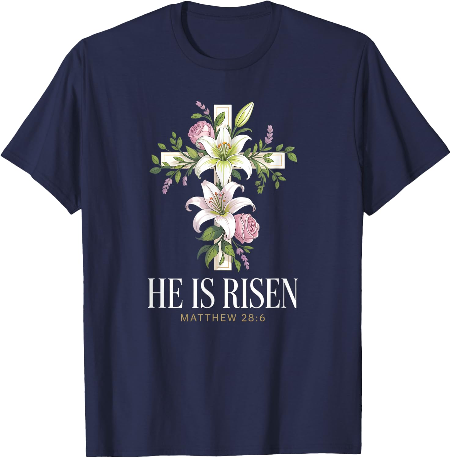 He is Risen T-Shirt - T-Shirt | Navy
