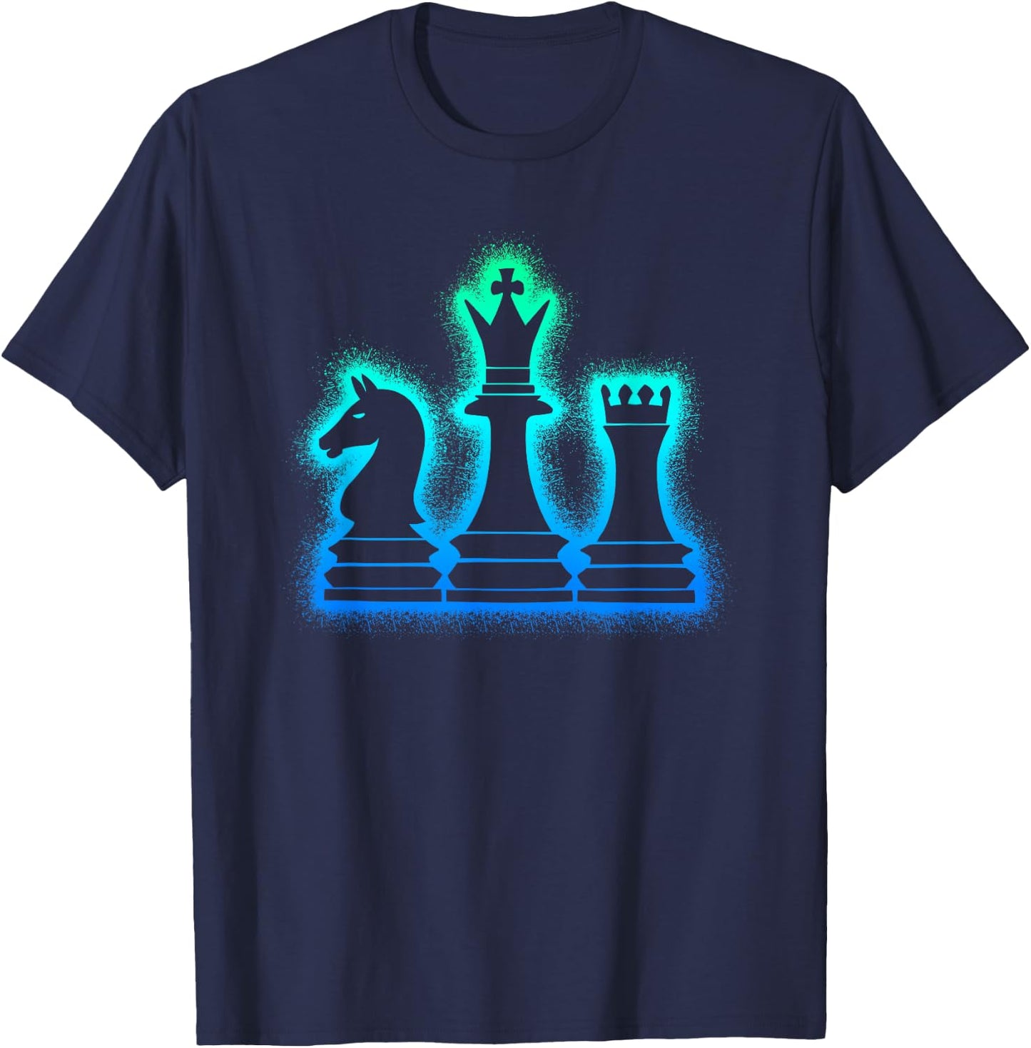 Chess Figures Chess Game Children's Men's Boys Chess , black, S T-Shirt - T-Shirt | Navy