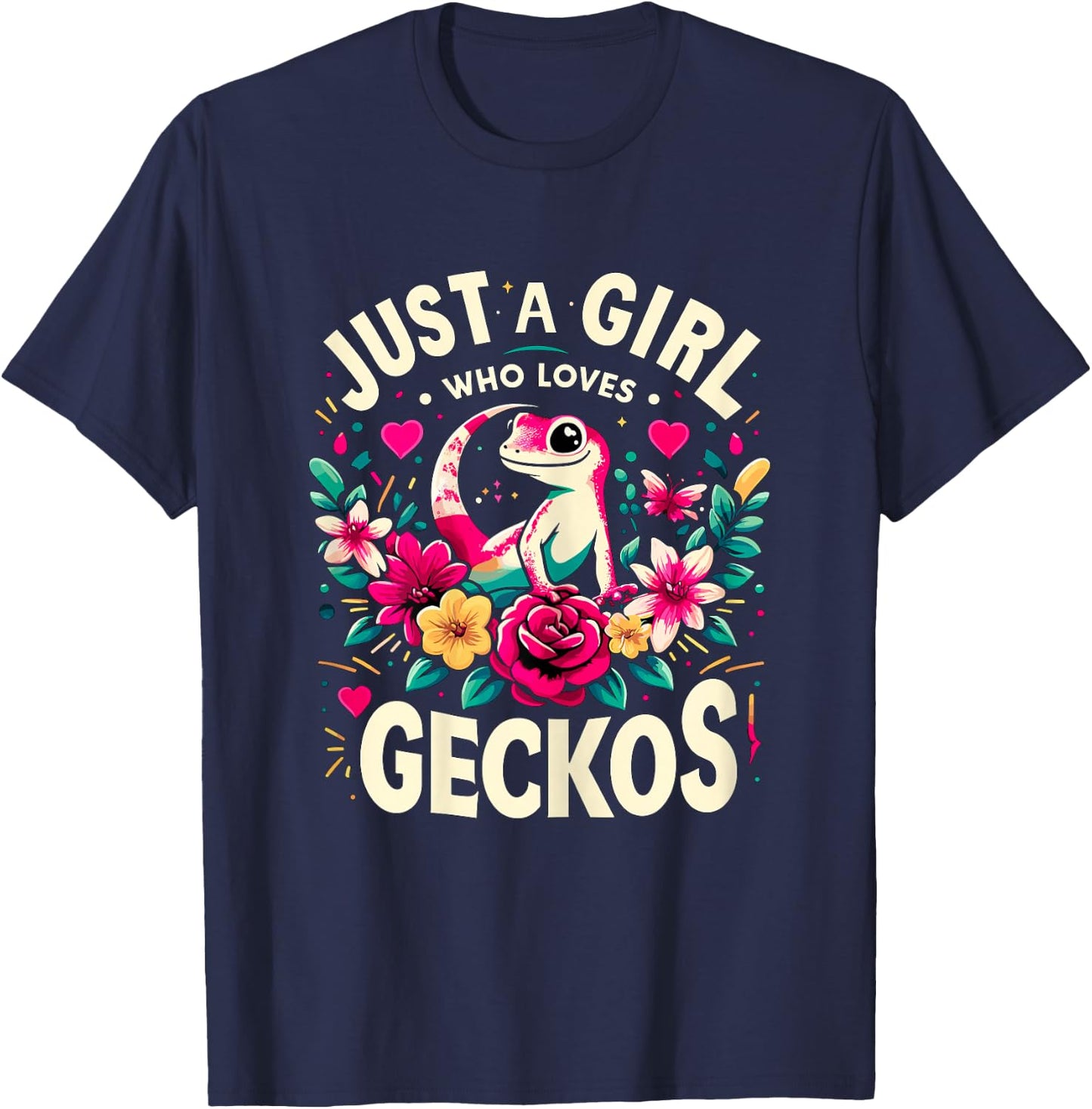 Just a Girl who loves Geckos T-Shirt - T-Shirt | Navy