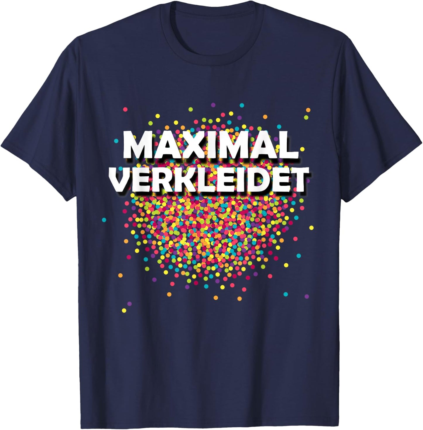 Confetti Costume Fancy Dress Costume Replacement Maximum Dressed , black T-Shirt - T-Shirt | Navy