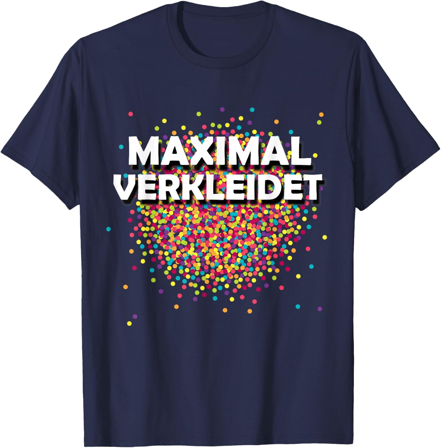 Confetti Costume Fancy Dress Costume Replacement Maximum Dressed , black T-Shirt - T-Shirt | Navy