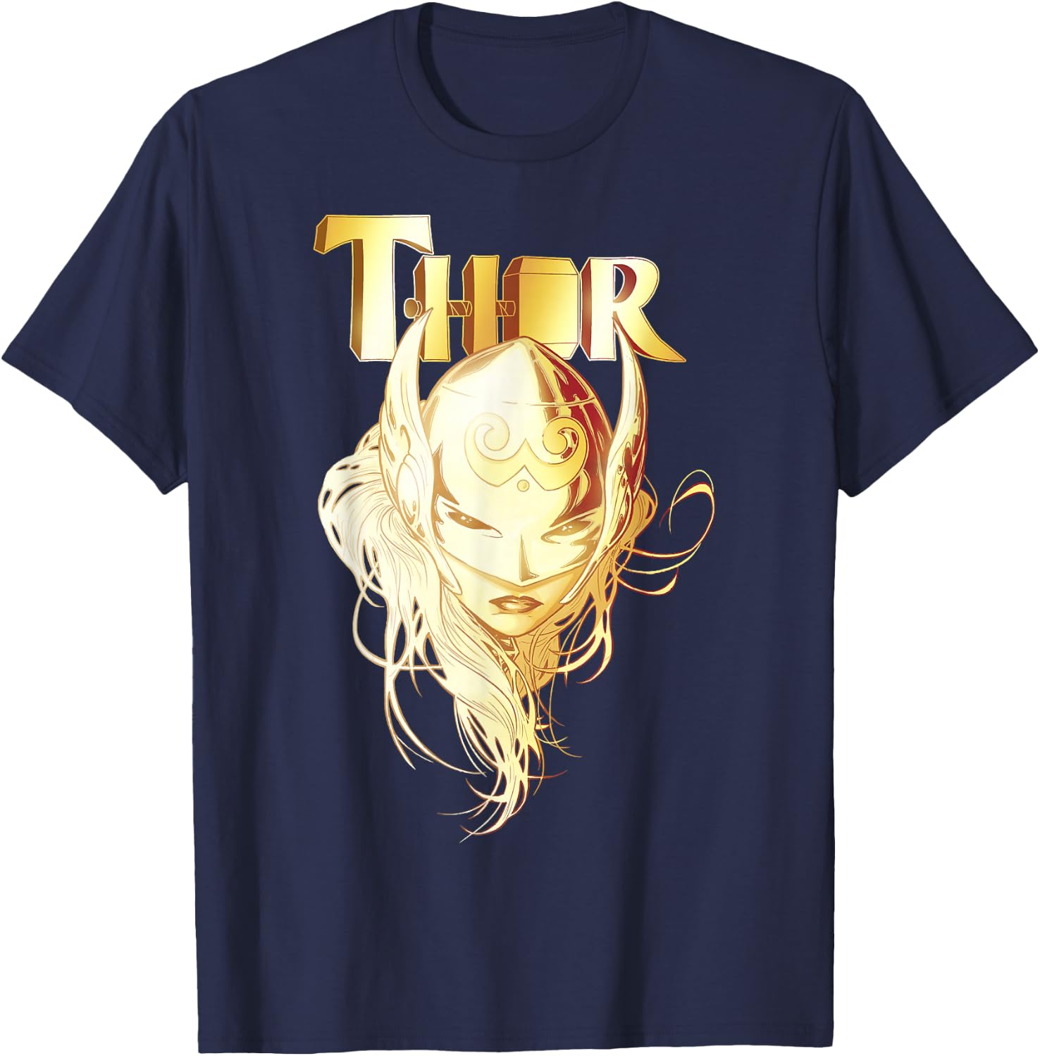 Marvel Thor Jane Foster Portrait T-Shirt - T-Shirt | Navy