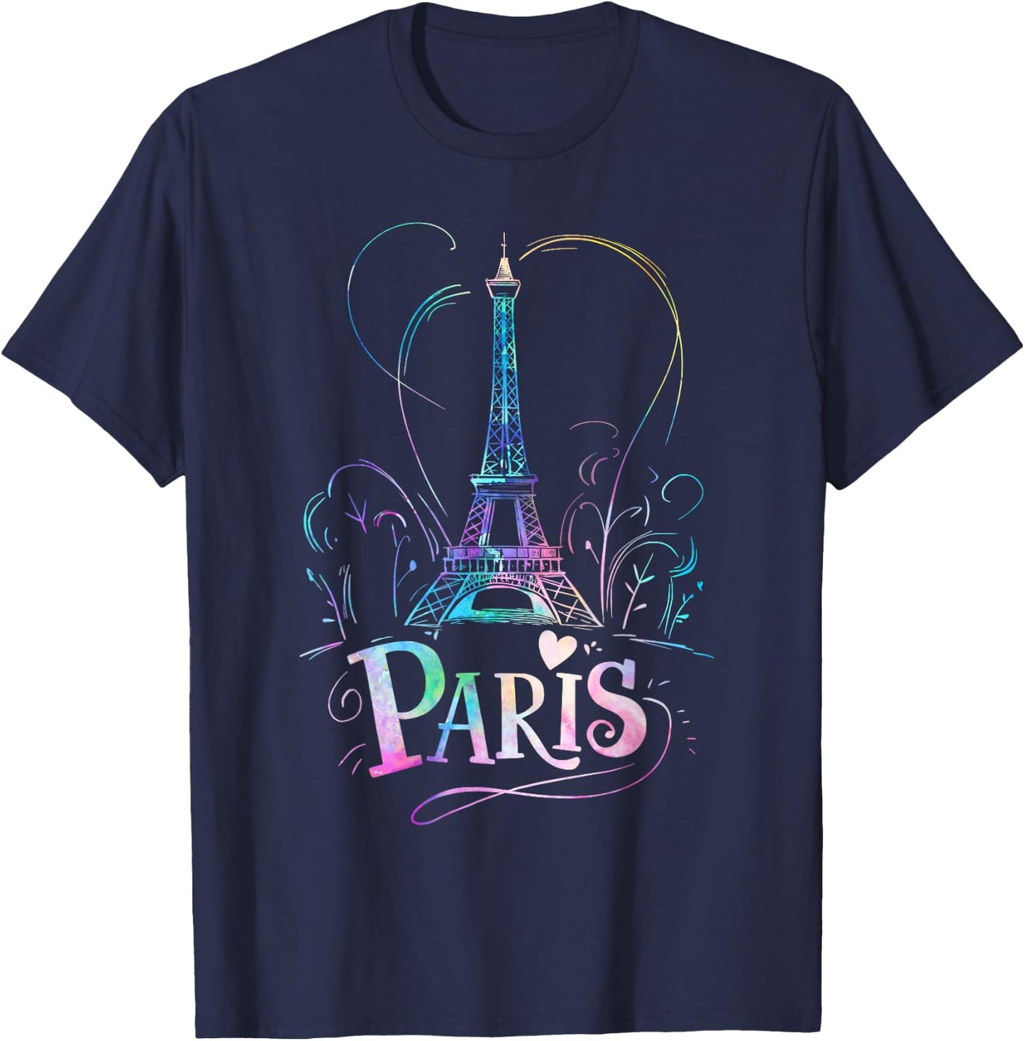 Eiffel Tower Paris Holiday France Souvenir Women Girls T-Shirt - T-Shirt | Navy